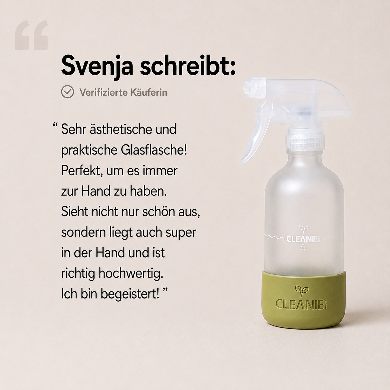 Glasflasche mit Silikonhülse