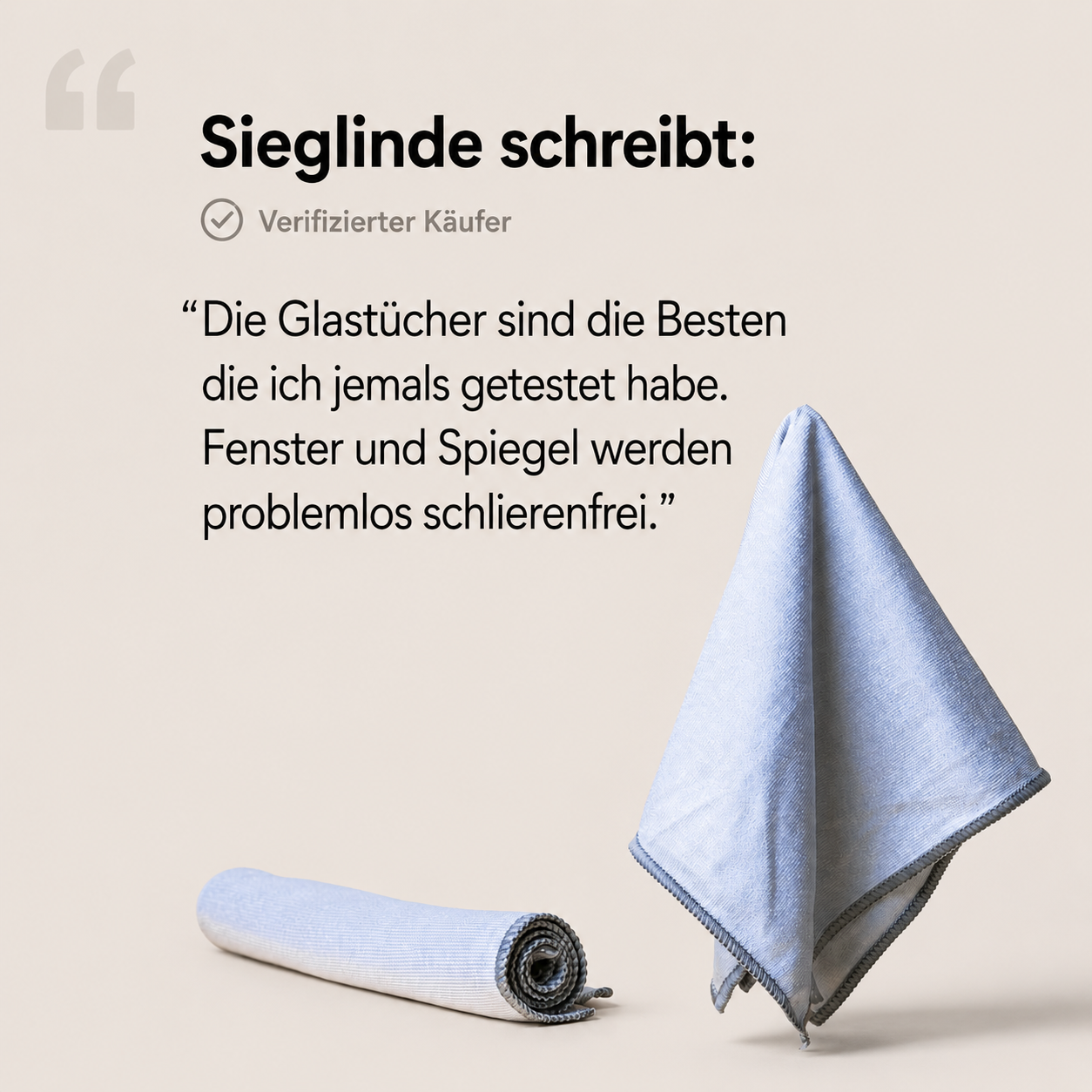 Mikrofaser-Glastuch grau