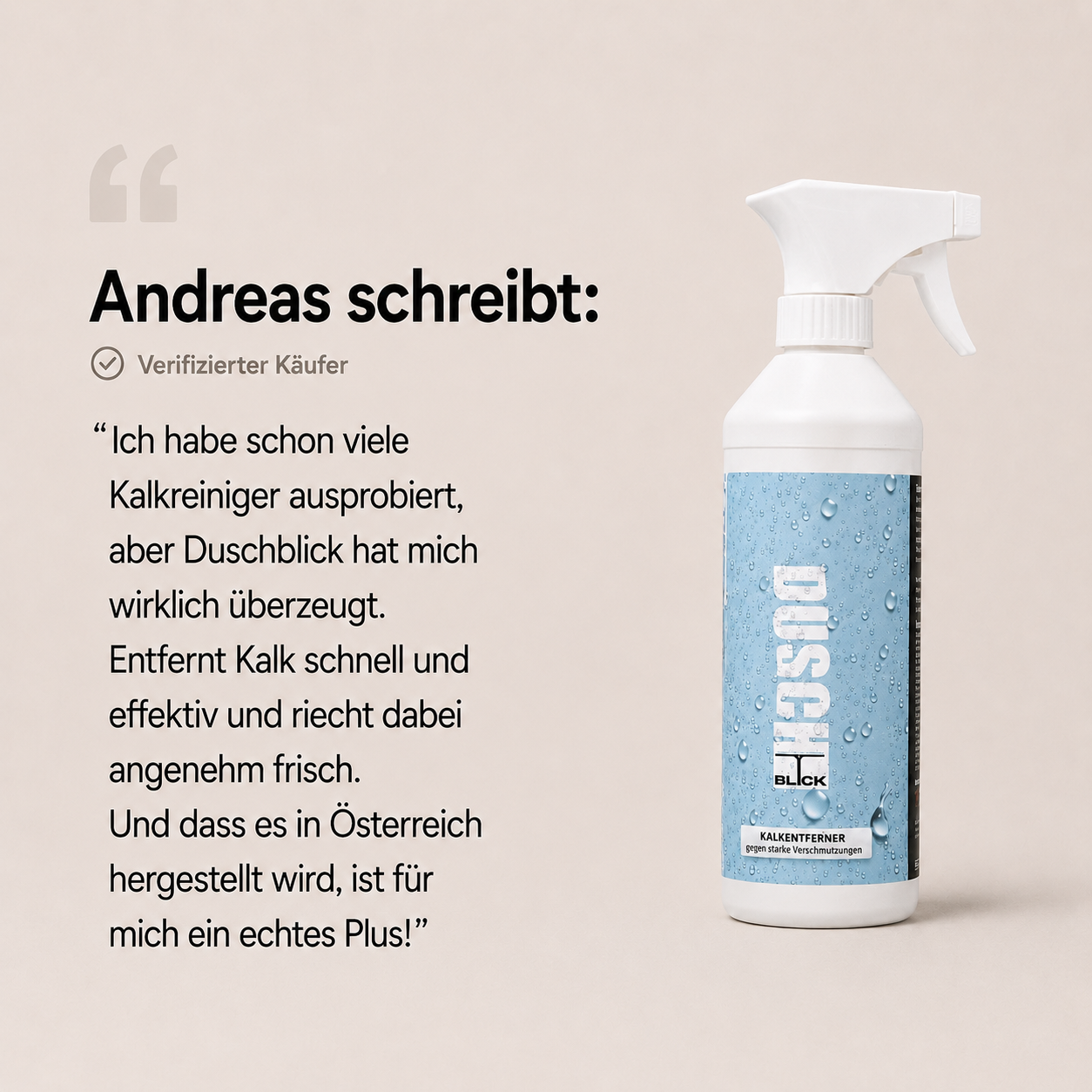 Entkalker Duschblick
