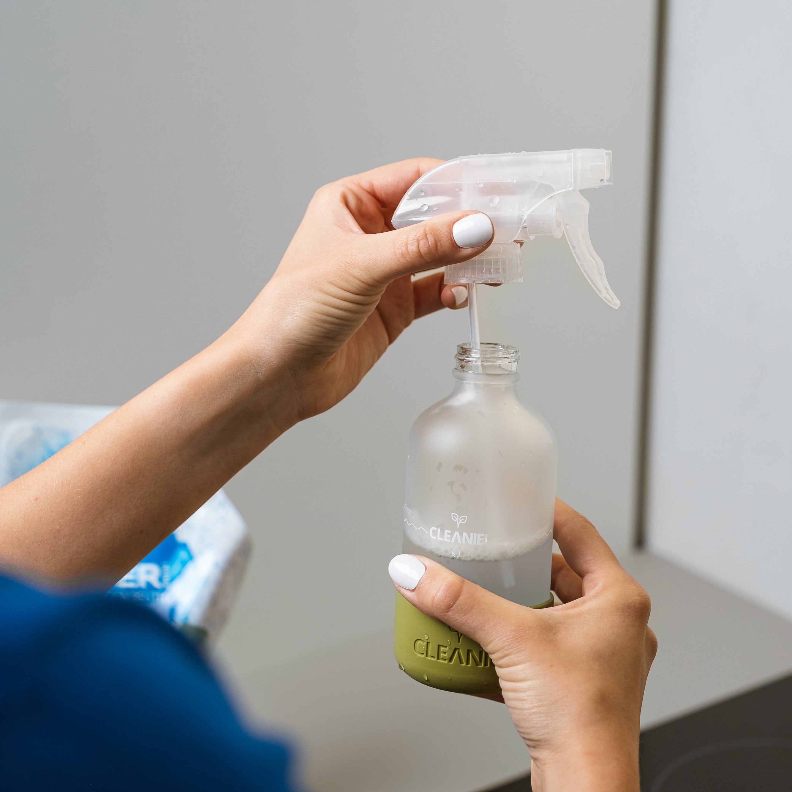 Glasflasche mit Silikonhülse